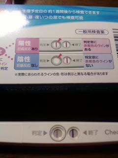 妊娠検査薬の陽性