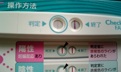 妊娠検査薬の陽性