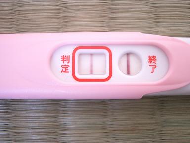 妊娠検査薬の陽性