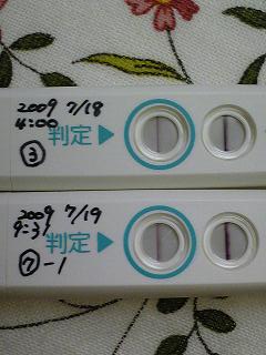 妊娠検査薬の陽性