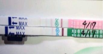 妊娠検査薬の陽性