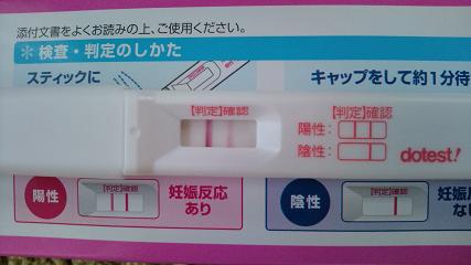 妊娠検査薬の陽性