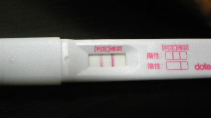 妊娠検査薬の陽性