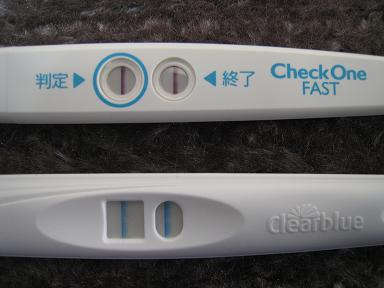 妊娠検査薬の陽性