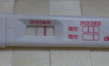 妊娠検査薬の陽性