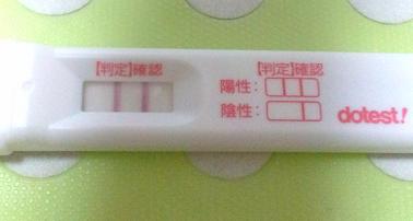 妊娠検査薬の陽性