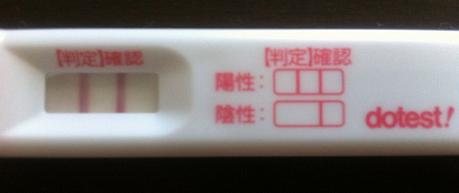 妊娠検査薬の陽性