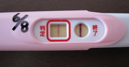 妊娠検査薬の陽性