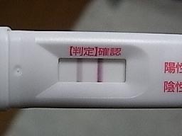 妊娠検査薬の陽性